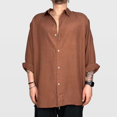 Camicione oversize avana - FLAG STORE